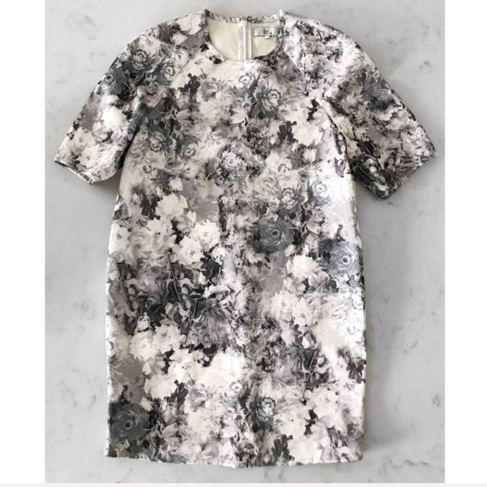 Front Row Shop Digital Monochrome Floral Dress